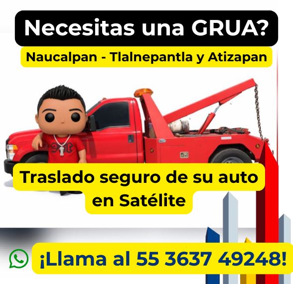 Gruas para autos en ciudad satelite