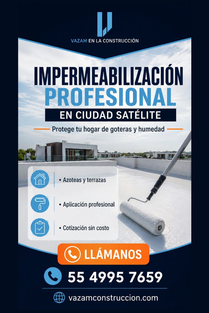 Venta y servicio de impermeabilizacion en ciudad satelitev